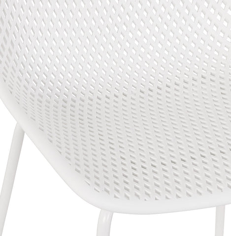 White perforated design chair 'VIKY' indoor/outdoor