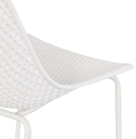 White perforated design chair 'VIKY' indoor/outdoor