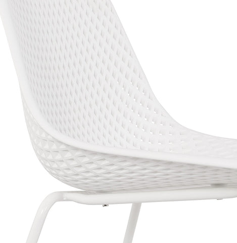 White perforated design chair 'VIKY' indoor/outdoor