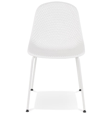 White perforated design chair 'VIKY' indoor/outdoor