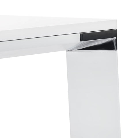 Large straight executive desk 'XLINE' in white wood - 200x100 cm