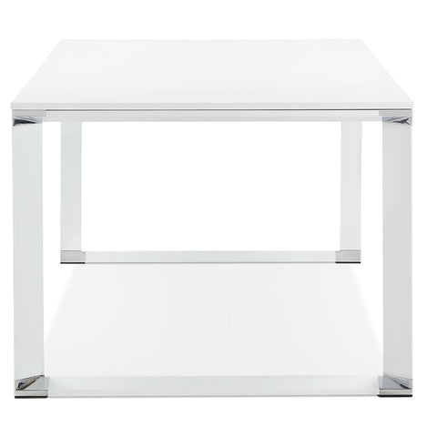 Large straight executive desk 'XLINE' in white wood - 200x100 cm