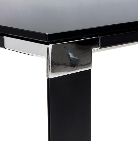 Black glass high table/desk 'XLINE HIGH TABLE' - 140x70 cm