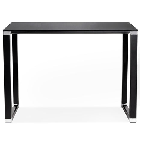 Black glass high table/desk 'XLINE HIGH TABLE' - 140x70 cm