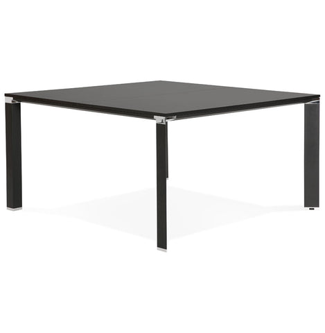 Meeting table / bench desk 'XLINE SQUARE' in black - 140x140 cm