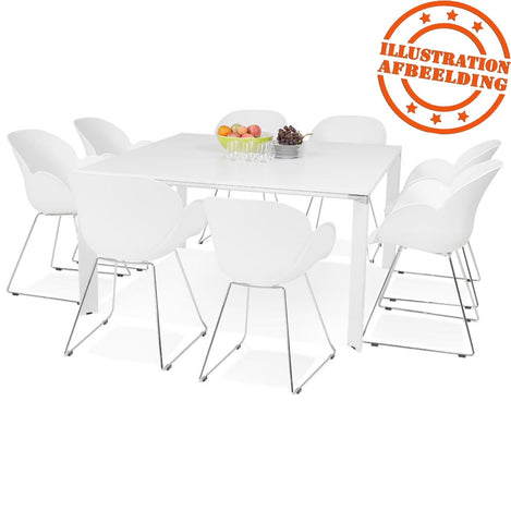 White conference table/bench desk 'XLINE SQUARE' - 160x160 cm