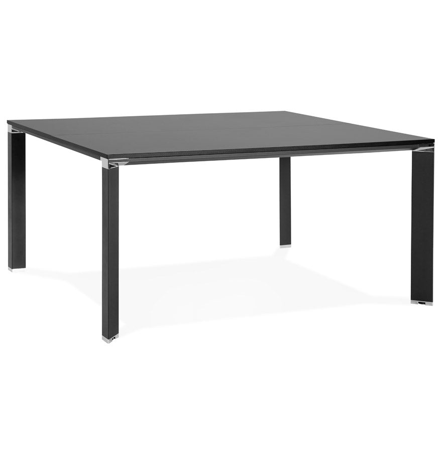 Black conference table / bench desk 'XLINE SQUARE' - 160x160 cm