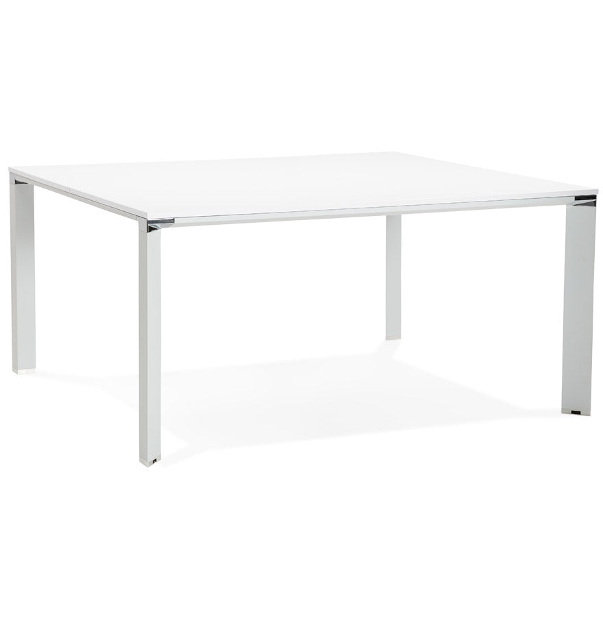 White conference table/bench desk 'XLINE SQUARE' - 160x160 cm