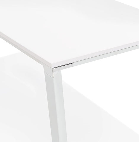 Meeting / dining table design 'XLINE' in white wood finish - 200x100 cm