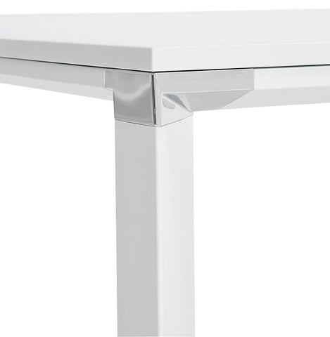 Meeting / dining table design 'XLINE' in white wood finish - 200x100 cm