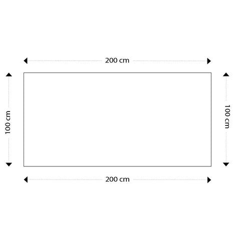 Meeting / dining table design 'XLINE' in white wood finish - 200x100 cm