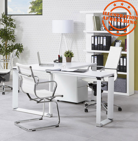 Design corner desk 'XLINE' with natural wood finish and black metal (angle of your choice) - 160 cm