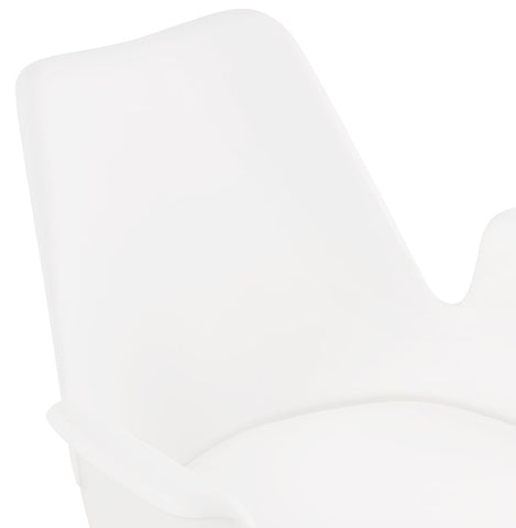 Chair with armrests 'ZALIK' in white Scandinavian style