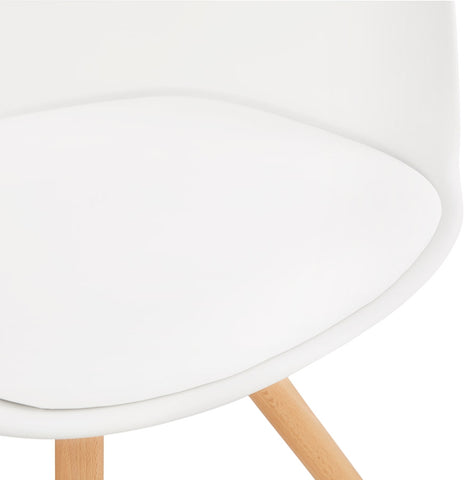 Chair with armrests 'ZALIK' in white Scandinavian style